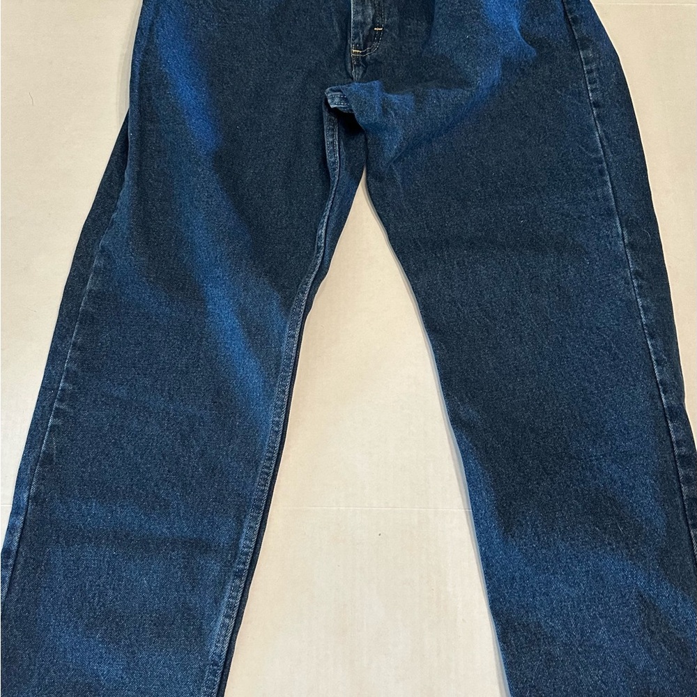 Wrangler Blue and Gold Relaxed Jeans with Classic Denim Style 97601DR